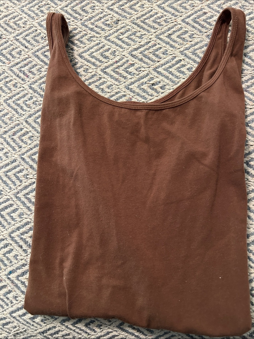 Duluth Trading Co Brown Scoop Neck Tank